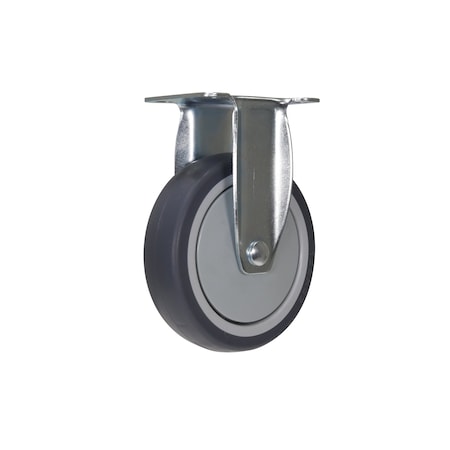 Vestil Dark Gray Rigid Thermoplastic Polyurethane Rubber Caster 5 x 1 1/4 CST-B28-5X1TPR-R
